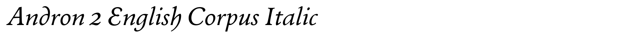 Andron 2 English Corpus Italic image